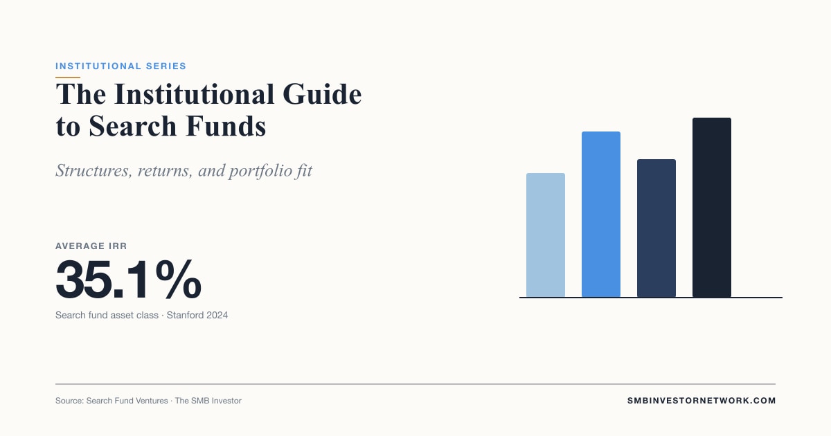 The Institutional Guide to Search Fund Investing